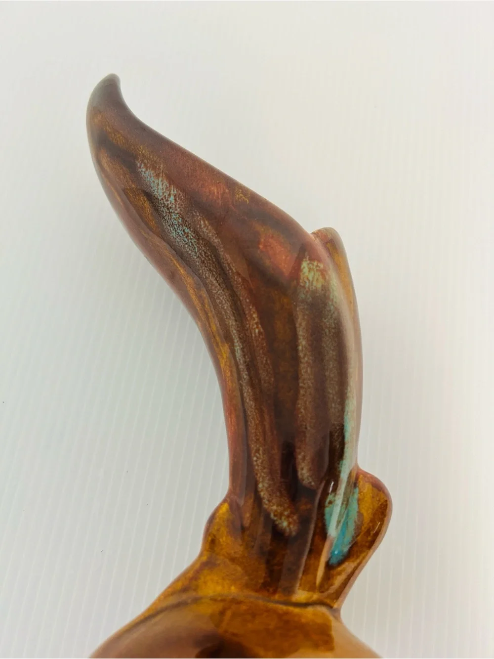 Hot Springs Pottery Vintage Signed MCM Glossy Drip Glazed 8” Tall Art Bud Vase